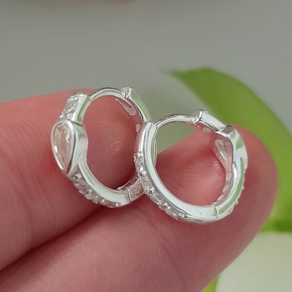 Argolla italiana reversible con cubic blanco