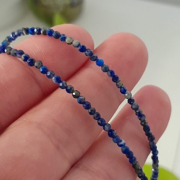 Pulsera italiana piedra natural lapislázuli