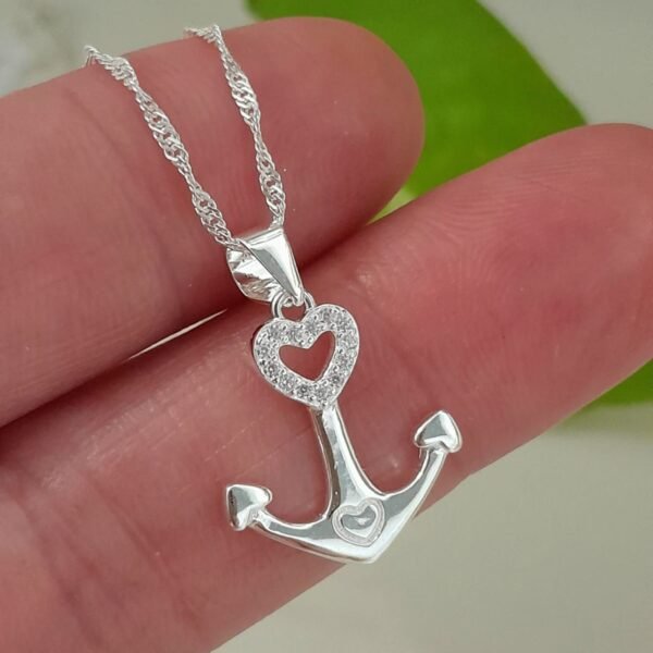 Conjunto italiano ancla lisa con corazon