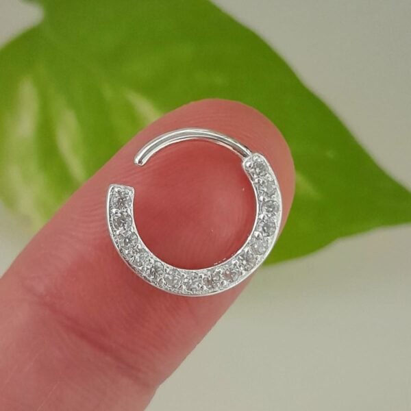 Aro piercing helix italiano con cubic