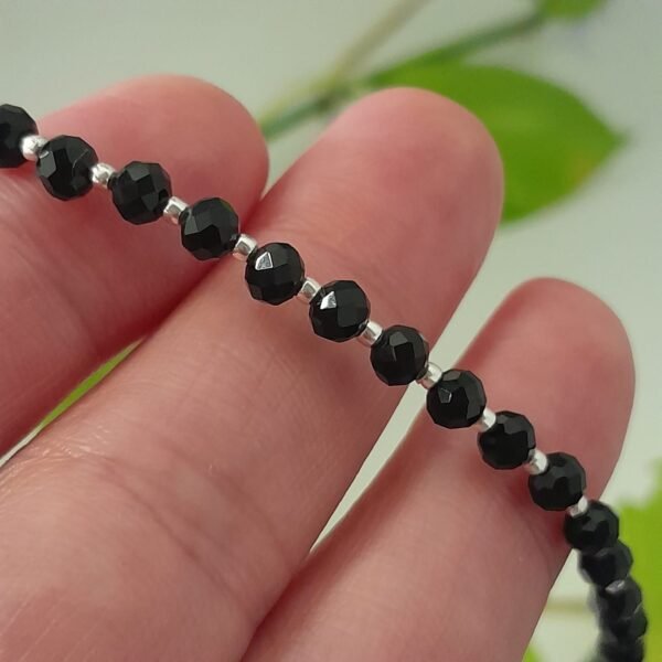Pulsera italiana cristal de roca negro