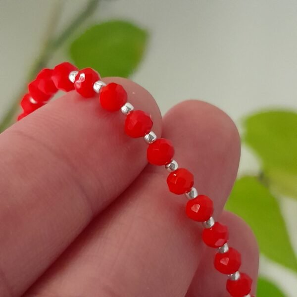 Pulsera italiana cristal de roca rojo