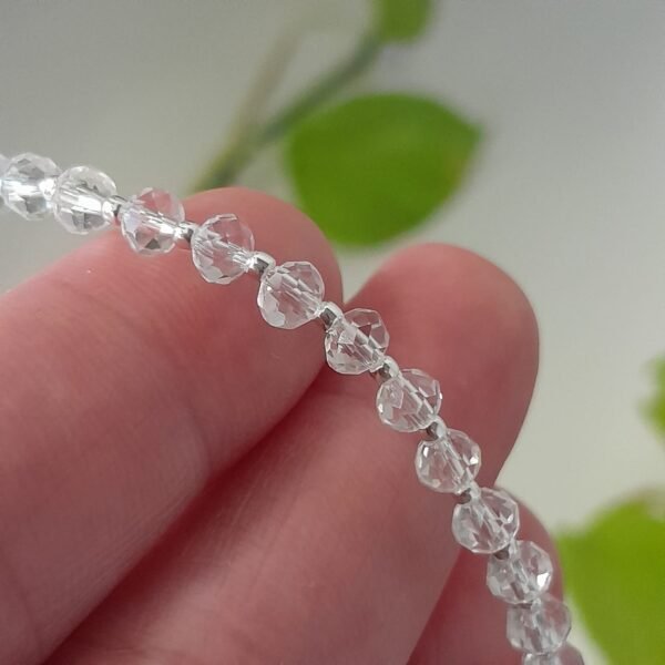 Pulsera italiana cristal de roca transparente