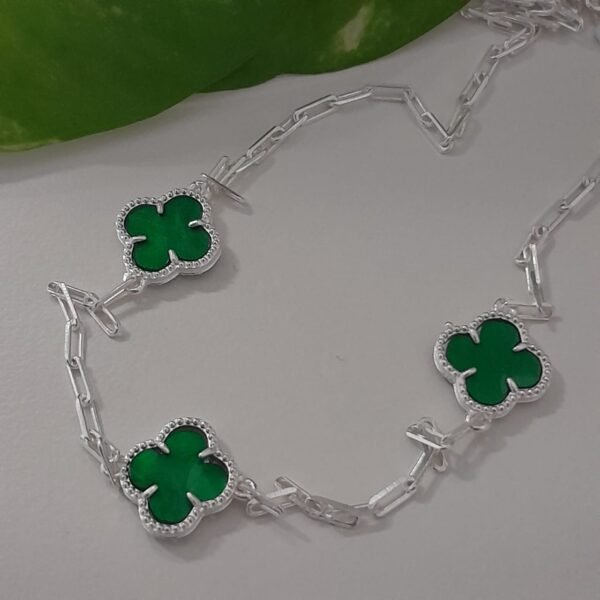 Chocker trébol laminado verde