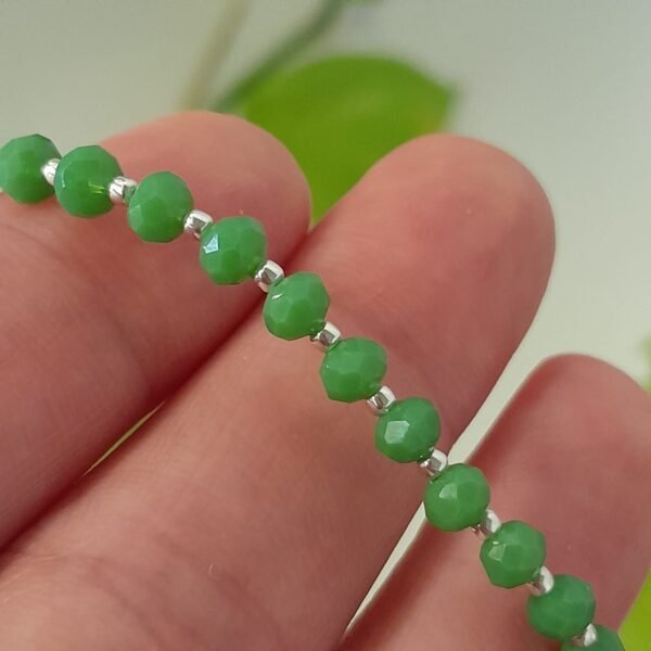 Pulsera italiana cristal de roca verde
