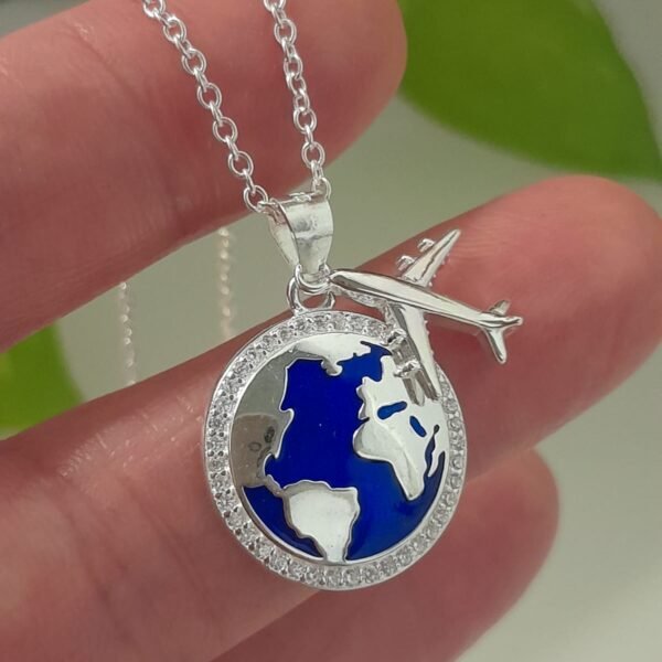 Conjunto italiano mundo esmaltado y avion liso