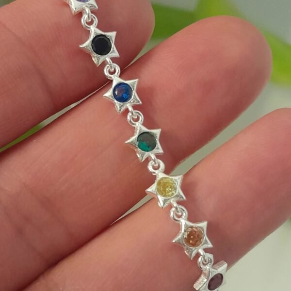 Pulsera italiana estrellas con chacras