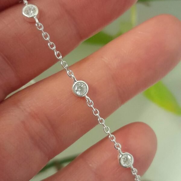 Pulsera italiana con cubic intercalado