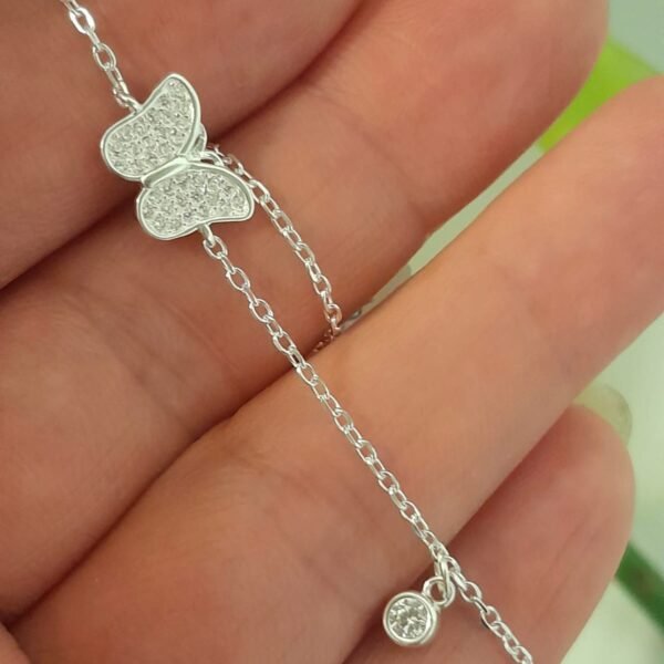 Pulsera italiana mariposa con cubic