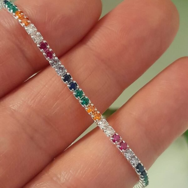 Pulsera italiana tennis de colores