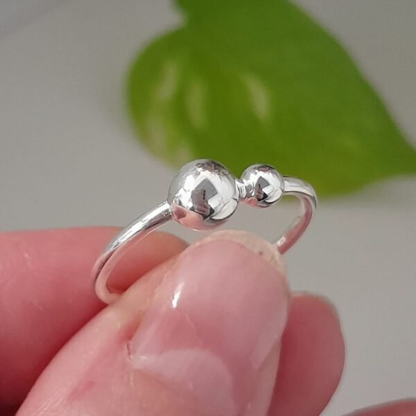 Anillo italiano bolitas lisas