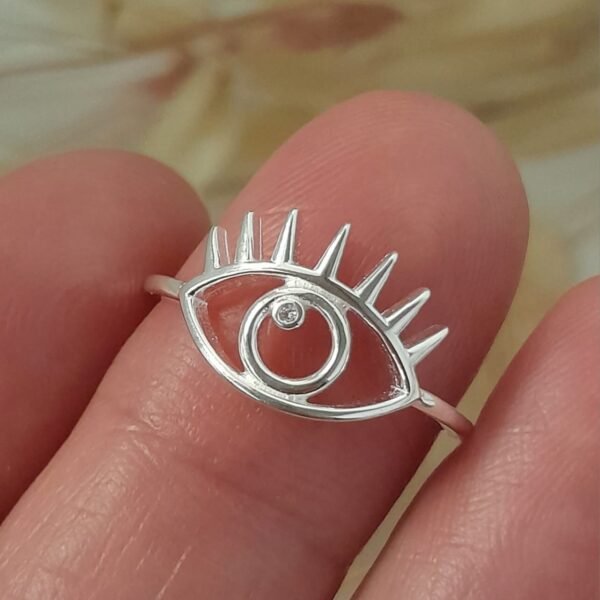 Anillo italiano ojo turco liso