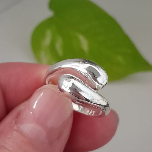 Anillo italiano dos gotas ajustable