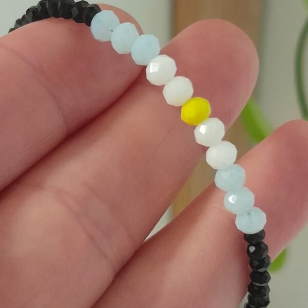 Pulsera laminada linea mundial negra