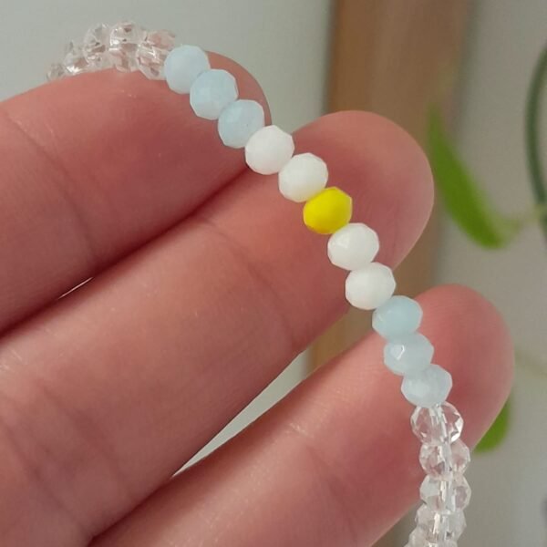 Pulsera laminada linea mundial blanca