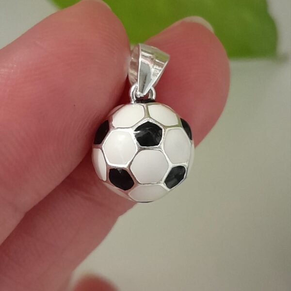 Dije italiano pelota de futbol esmaltada