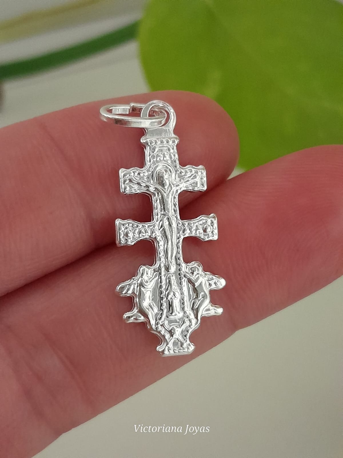 Dije italiano cruz de caravaca