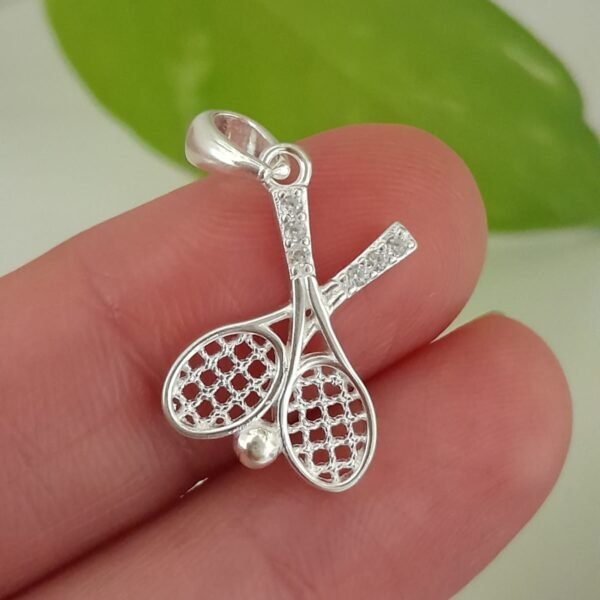 Dije italiano raqueta de tenis con cubic