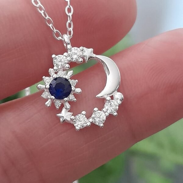Conjunto italiano sol y luna con cubic azul