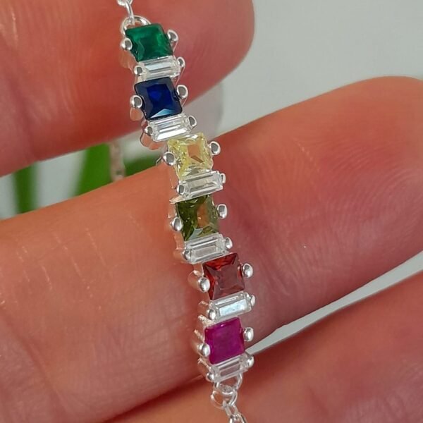 Pulsera italiana con cubic de colores