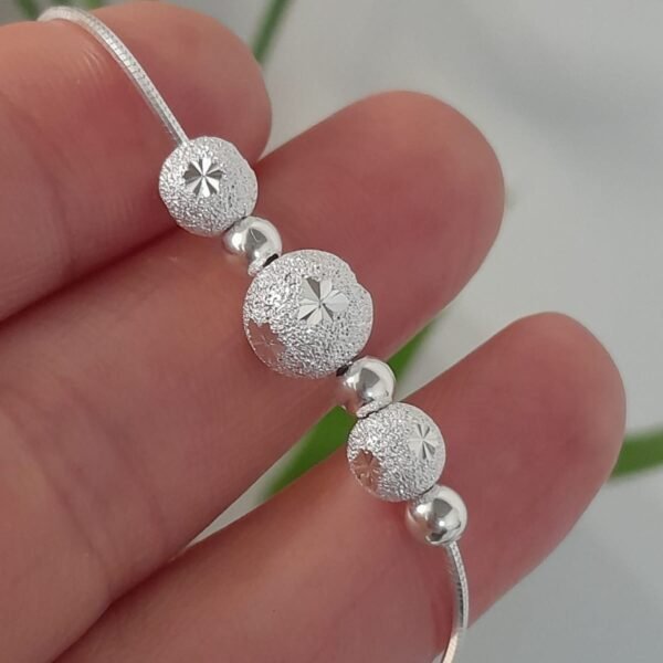 Pulsera italiana bolitas facetadas