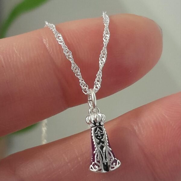 Conjunto italiano virgencita del valle esmaltada