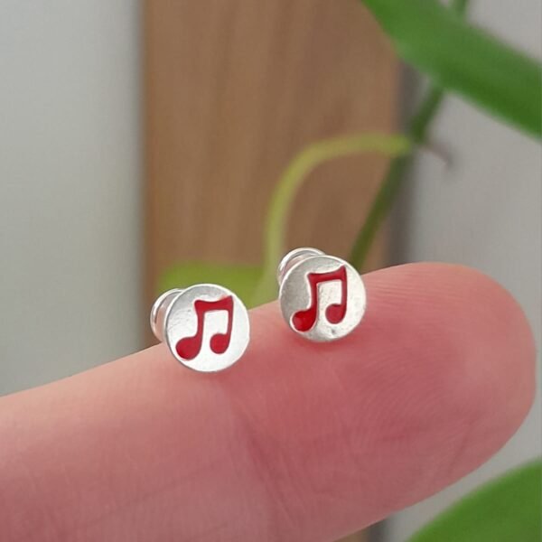 Abridor letra musical esmaltada roja