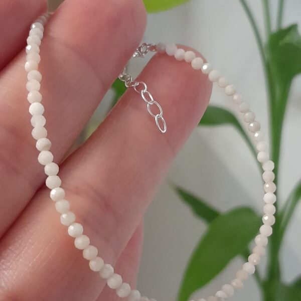 Pulsera italiana cristal de roca rosa palido