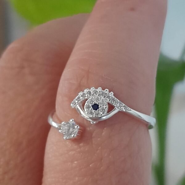 Anillo italiano ajustable ojo turco