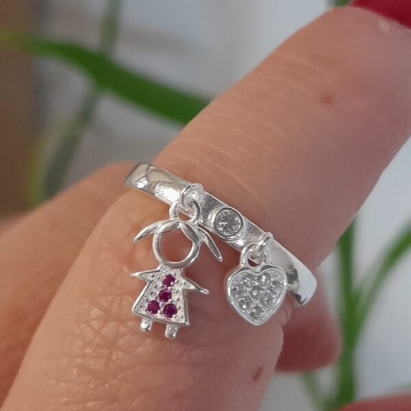 Anillo italiano dije nena colgante