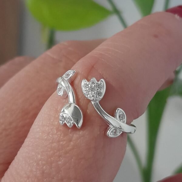 Anillo italiano flor ajustable