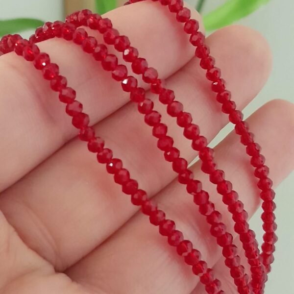 Pulsera ajustable cristal de roca rojo