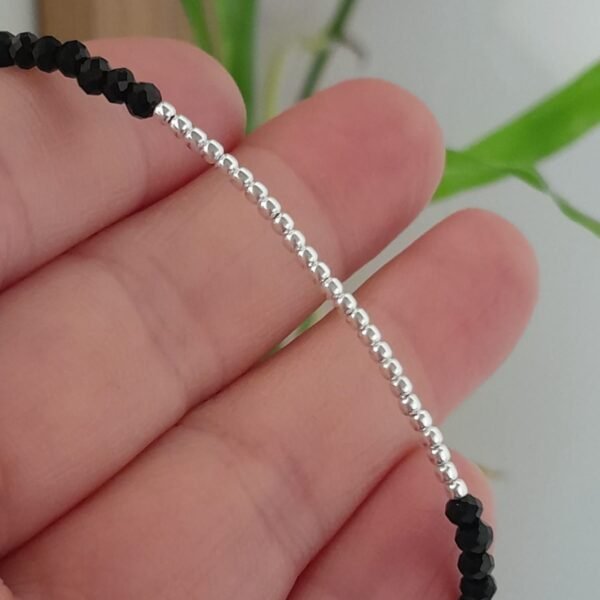 Pulsera italiana cristal de roca negro