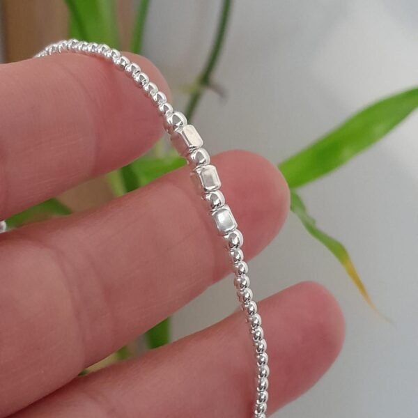 Pulsera italiana con cuadraditos