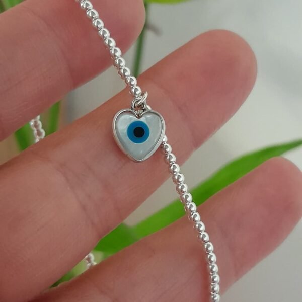 Pulsera italiana ajustable con ojo turco colgante
