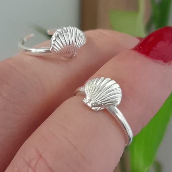 Anillo laminado caracola lisa midie