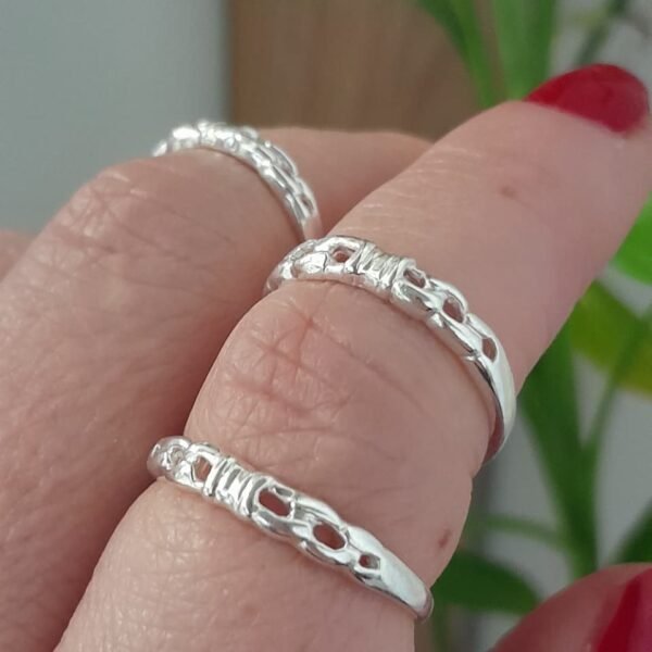 Anillo laminado cadena lisa