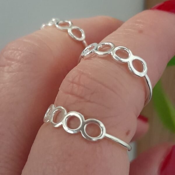 Anillo laminado circulos liso