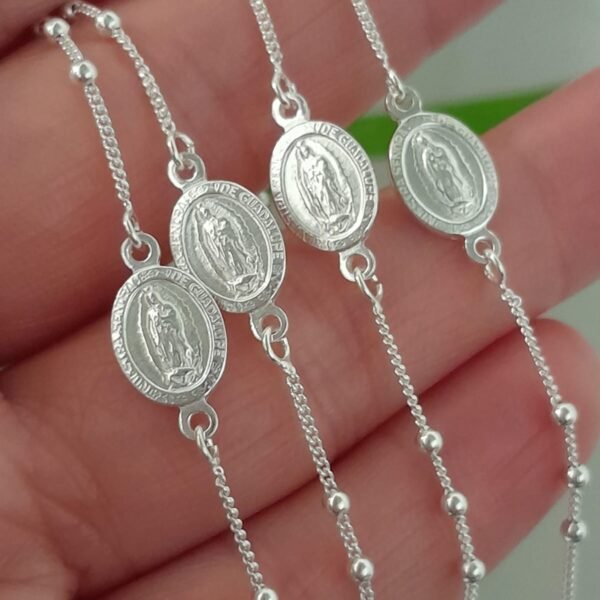 Pulsera italiana medalla virgen de guadalupe