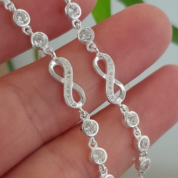 Pulsera italiana infinito con cubic