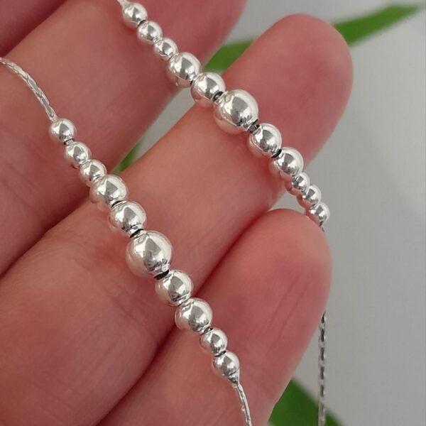 Pulsera italiana con bolitas lisas