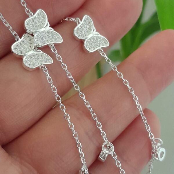 Pulsera italiana mariposa con cubic