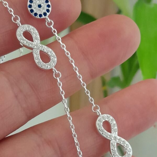 Pulsera italiana infinito y ojo turco