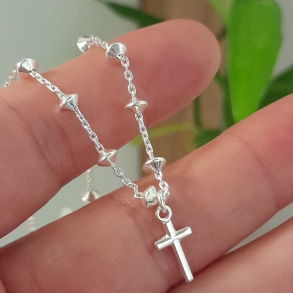 Pulsera italiana bicnonica con cruz