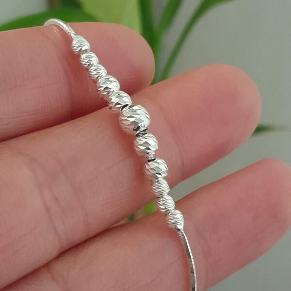 Pulsera italiana bolitas facetadas