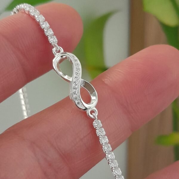 Pulsera italiana tennis con infinito