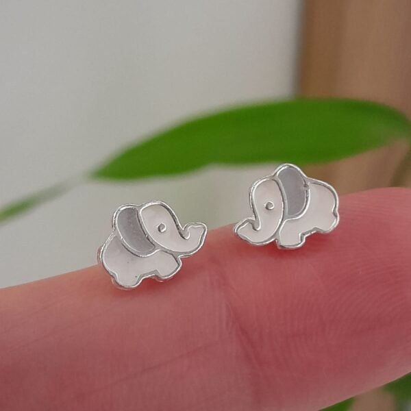 Abridor elefante esmaltado blanco