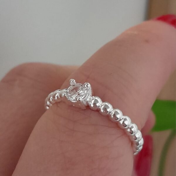 Anillo laminado cubic y bolitas