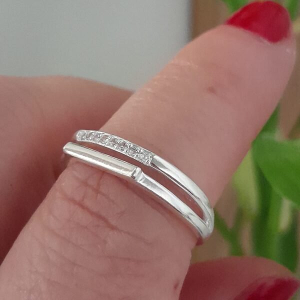 Anillo laminado doble con cubic
