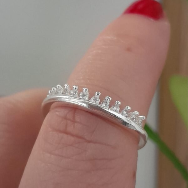 Anillo laminado coronita con cubic